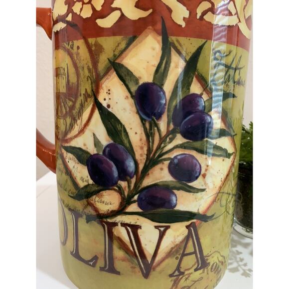 Vtg Certified International Geoffrey Allen “Oliva” Italian Tuscany Style Pitcher - Picture 2 of 7